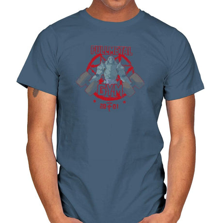 Fullmetal Gym Exclusive - Anime History Lesson - Mens T-Shirts RIPT Apparel Small / Indigo Blue