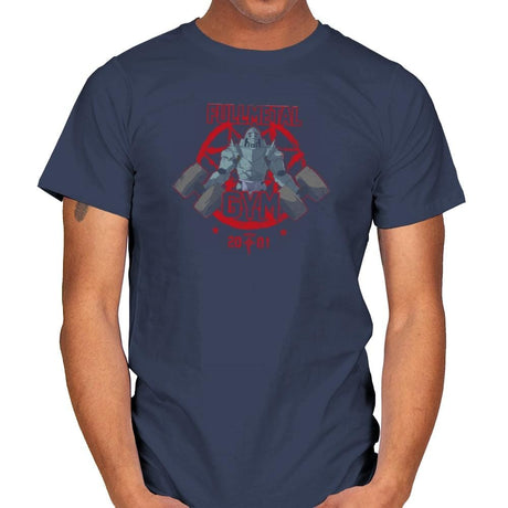 Fullmetal Gym Exclusive - Anime History Lesson - Mens T-Shirts RIPT Apparel Small / Navy