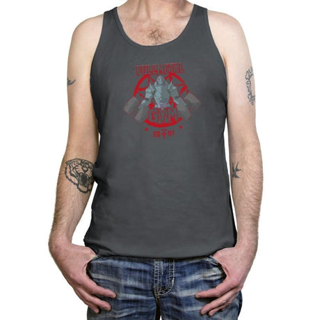 Fullmetal Gym Exclusive - Anime History Lesson - Tanktop Tanktop RIPT Apparel X-Small / Asphalt