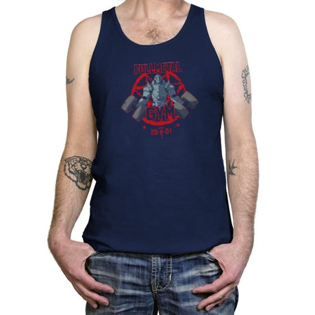 Fullmetal Gym Exclusive - Anime History Lesson - Tanktop Tanktop RIPT Apparel X-Small / Navy