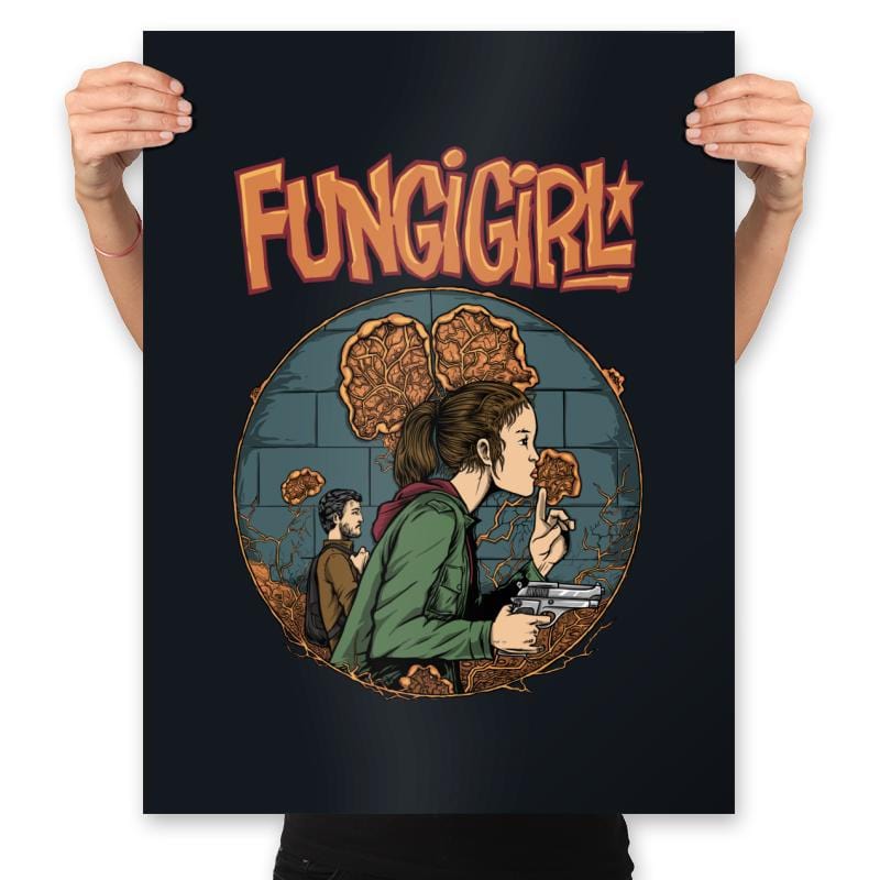 Fungi Girl - Prints Posters RIPT Apparel 18x24 / Black