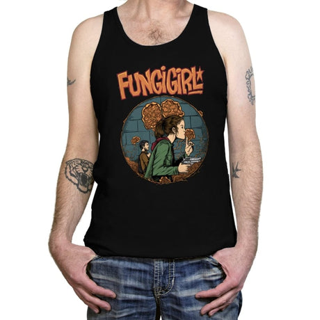 Fungi Girl - Tanktop Tanktop RIPT Apparel X-Small / Black