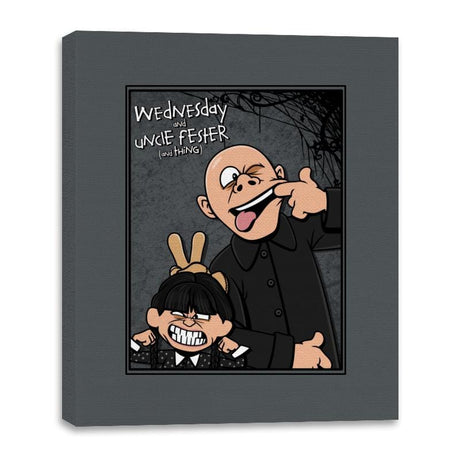 Funny Faces and Hand - Canvas Wraps Canvas Wraps RIPT Apparel 16x20 / Charcoal