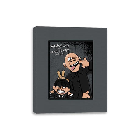 Funny Faces and Hand - Canvas Wraps Canvas Wraps RIPT Apparel 8x10 / Charcoal