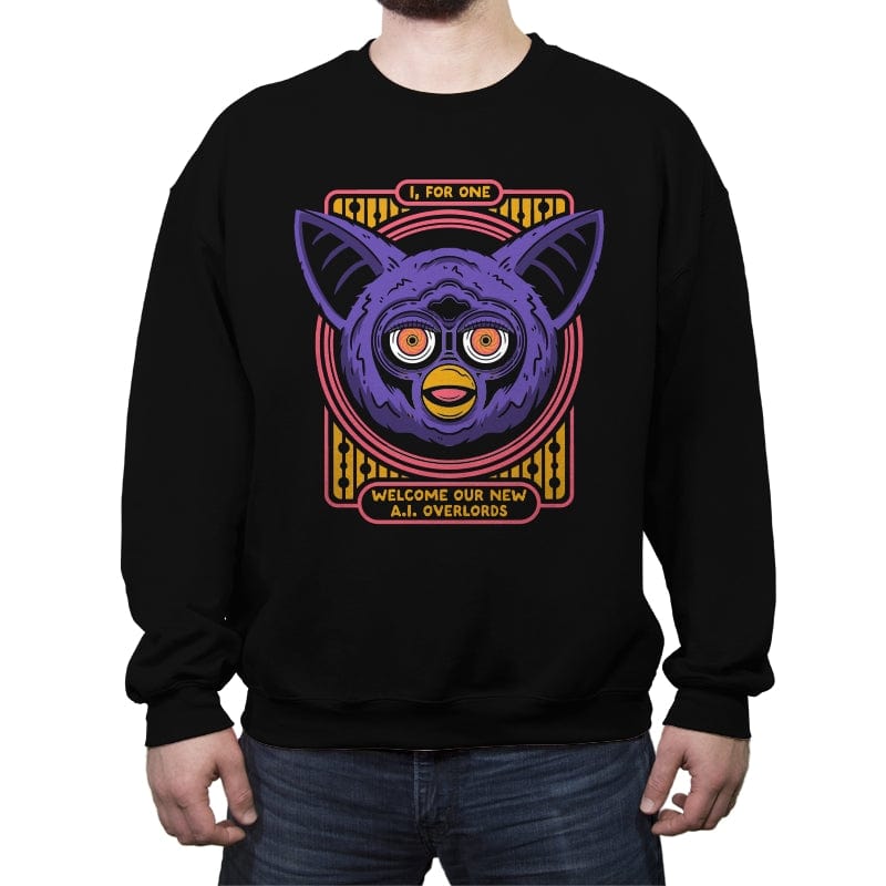 Furry Overlords - Crew Neck Sweatshirt Crew Neck Sweatshirt RIPT Apparel Small / Black