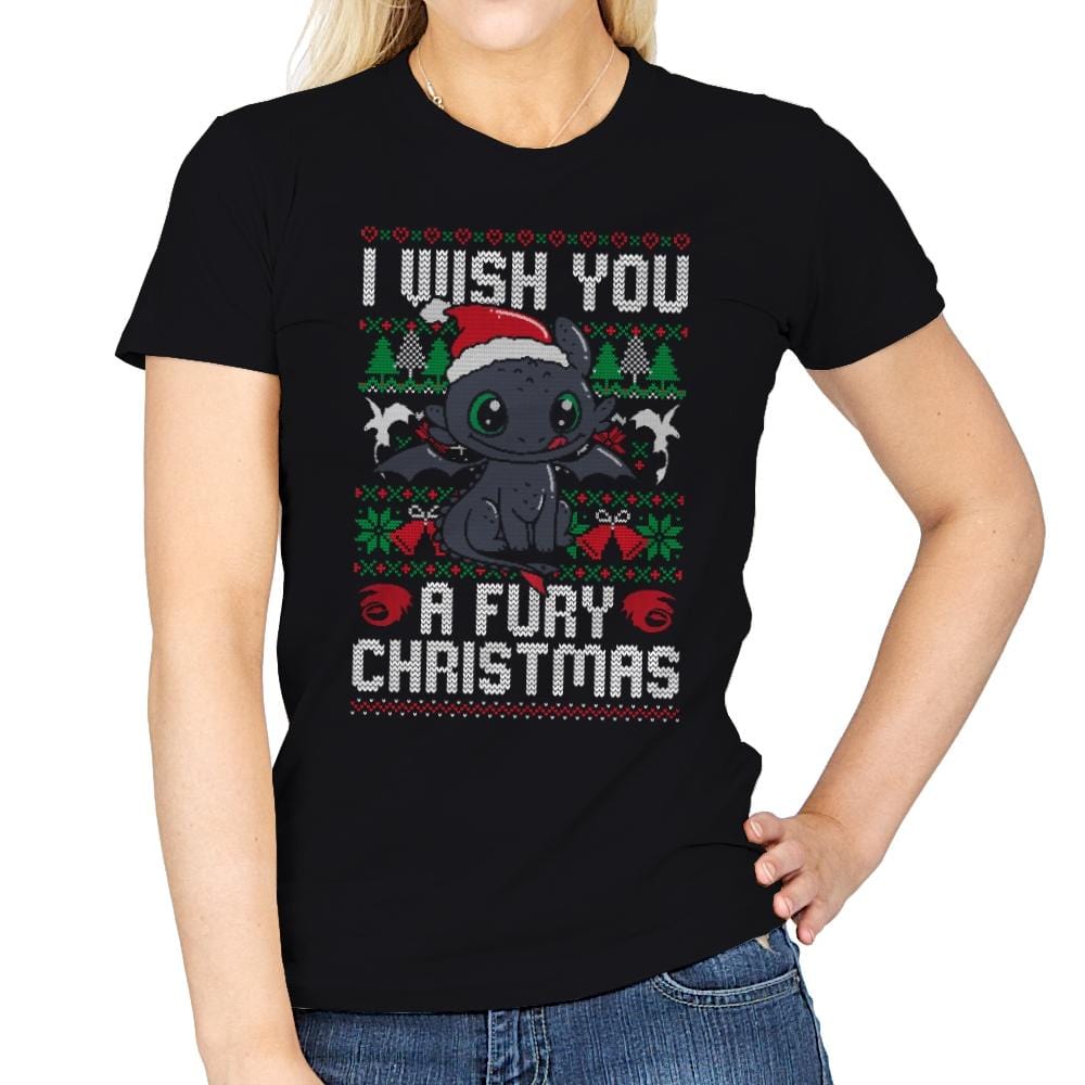 Fury Christmas - Womens T-Shirts RIPT Apparel Small / 151515