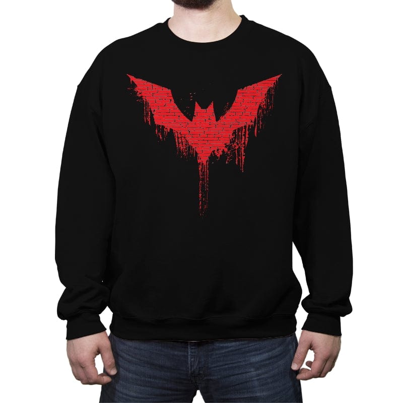 Future Bat Graffiti - Crew Neck Sweatshirt Crew Neck Sweatshirt RIPT Apparel Small / Black