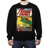 Future Comics 1 - Crew Neck Sweatshirt Crew Neck Sweatshirt RIPT Apparel Small / Black