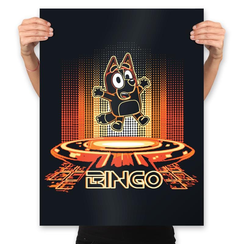 Futuristic Bingo - Prints Posters RIPT Apparel 18x24 / Black