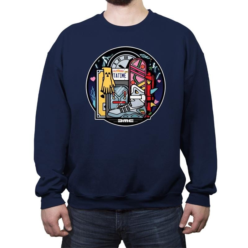 Futuristic - Crew Neck Sweatshirt Crew Neck Sweatshirt RIPT Apparel Small / Navy