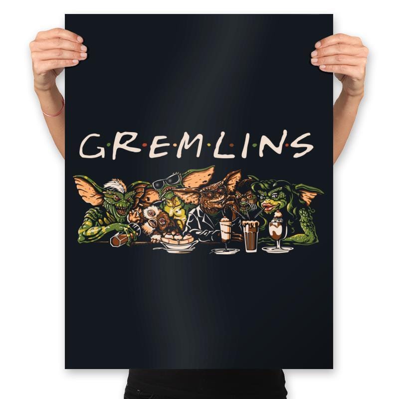 G-R-E-M-L-I-N-S - Prints Posters RIPT Apparel 18x24 / Black