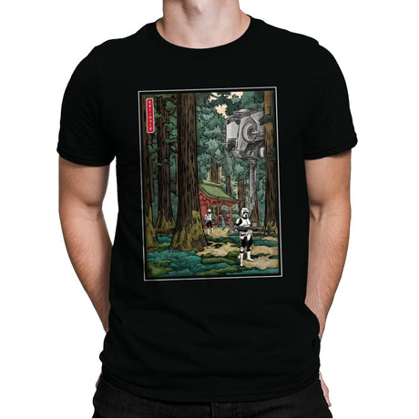 Galactic Empire in Japanese Forest - Mens Premium T-Shirts RIPT Apparel Small / Black
