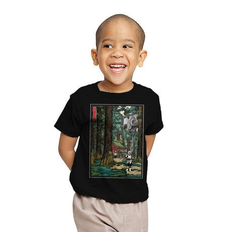 Galactic Empire in Japanese Forest - Youth T-Shirts RIPT Apparel X-small / Black