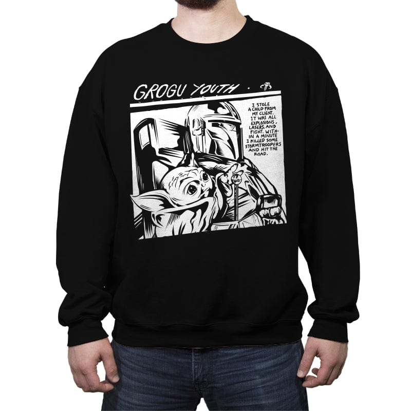 Galactic Youth - Crew Neck Sweatshirt Crew Neck Sweatshirt RIPT Apparel Small / Black
