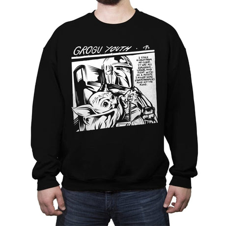 Galactic Youth - Crew Neck Sweatshirt Crew Neck Sweatshirt RIPT Apparel Small / Black