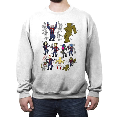 Galaxy Dance - Crew Neck Sweatshirt Crew Neck Sweatshirt RIPT Apparel Small / White