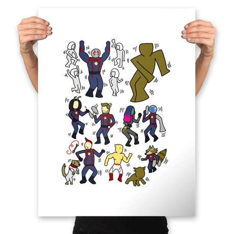 Galaxy Dance - Prints Posters RIPT Apparel 18x24 / White