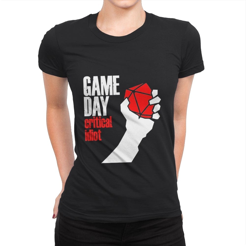 Game Day - Womens Premium T-Shirts RIPT Apparel Small / Black