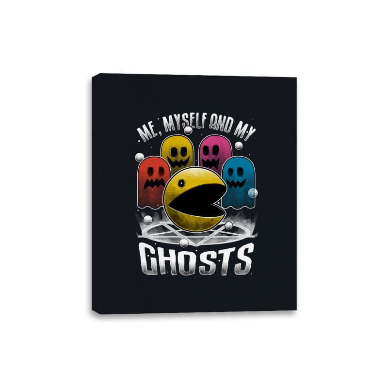 Game Ghosts Retro - Canvas Wraps Canvas Wraps RIPT Apparel 8x10 / Black