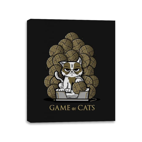 Game Of Cats - Canvas Wraps Canvas Wraps RIPT Apparel 11x14 / Black