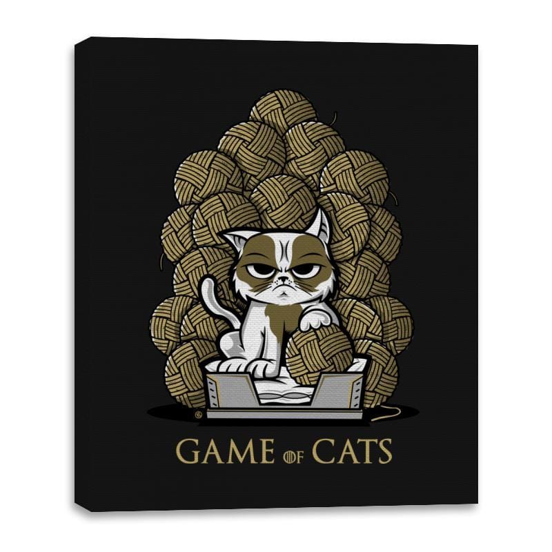 Game Of Cats - Canvas Wraps Canvas Wraps RIPT Apparel 16x20 / Black