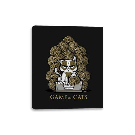 Game Of Cats - Canvas Wraps Canvas Wraps RIPT Apparel 8x10 / Black