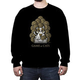Game Of Cats - Crew Neck Sweatshirt Crew Neck Sweatshirt RIPT Apparel Small / Black