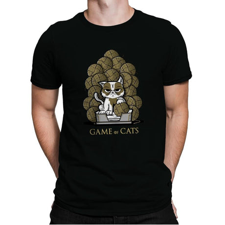 Game Of Cats - Mens Premium T-Shirts RIPT Apparel Small / Black