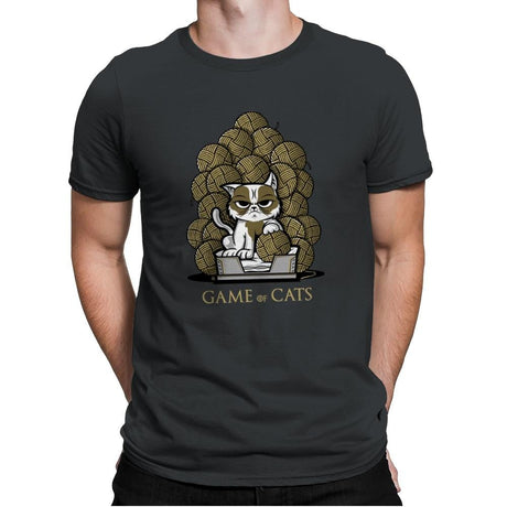 Game Of Cats - Mens Premium T-Shirts RIPT Apparel Small / Heavy Metal