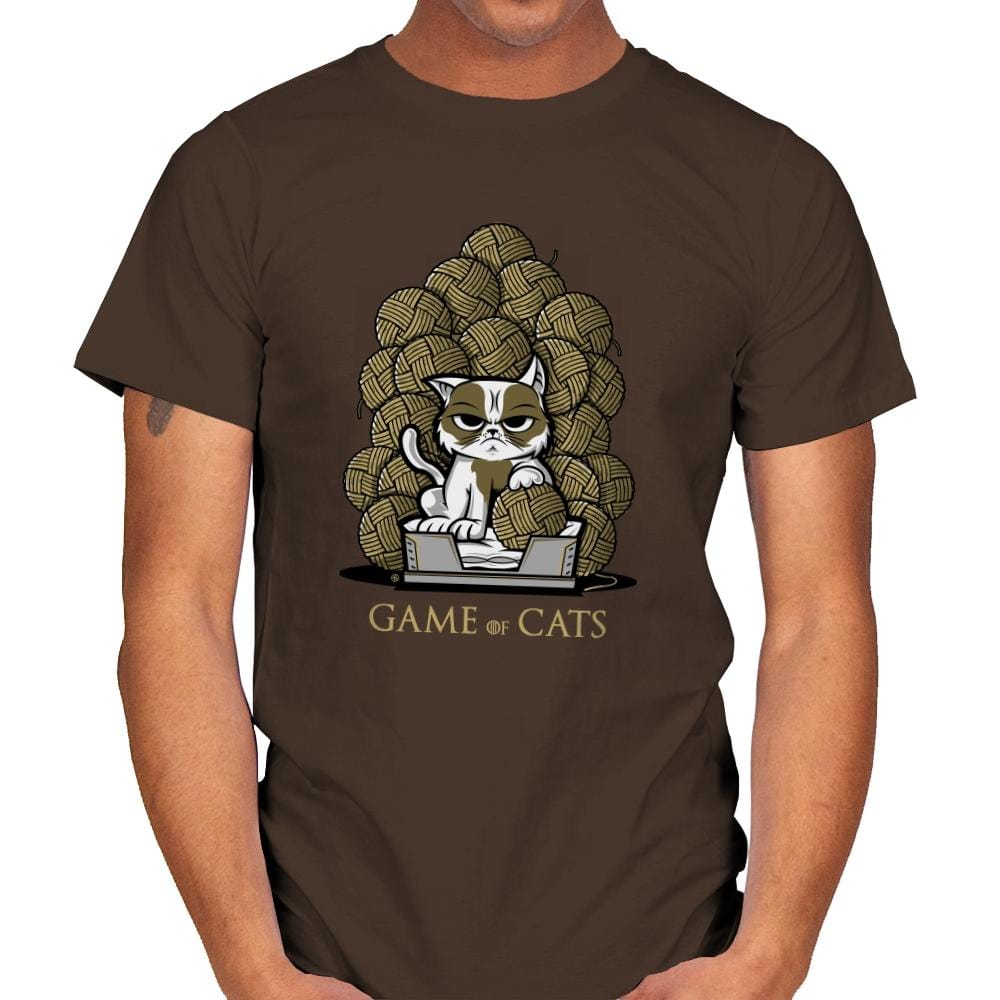 Game Of Cats - Mens T-Shirts RIPT Apparel Small / Dark Chocolate
