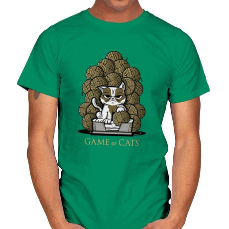 Game Of Cats - Mens T-Shirts RIPT Apparel Small / Kelly Green