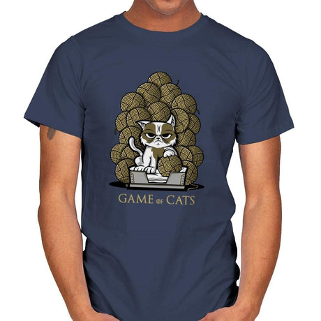 Game Of Cats - Mens T-Shirts RIPT Apparel Small / Navy