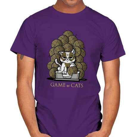Game Of Cats - Mens T-Shirts RIPT Apparel Small / Purple