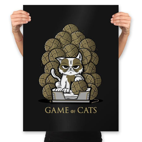 Game Of Cats - Prints Posters RIPT Apparel 18x24 / Black