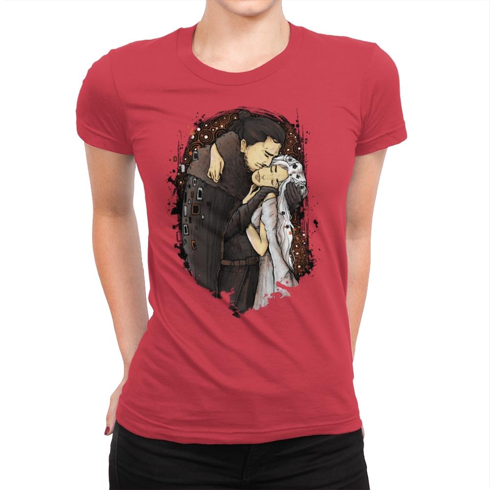 Game of Kisses - Womens Premium T-Shirts RIPT Apparel Small / Red