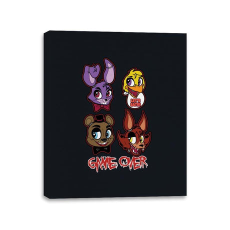 Game Over - Canvas Wraps Canvas Wraps RIPT Apparel 11x14 / Black