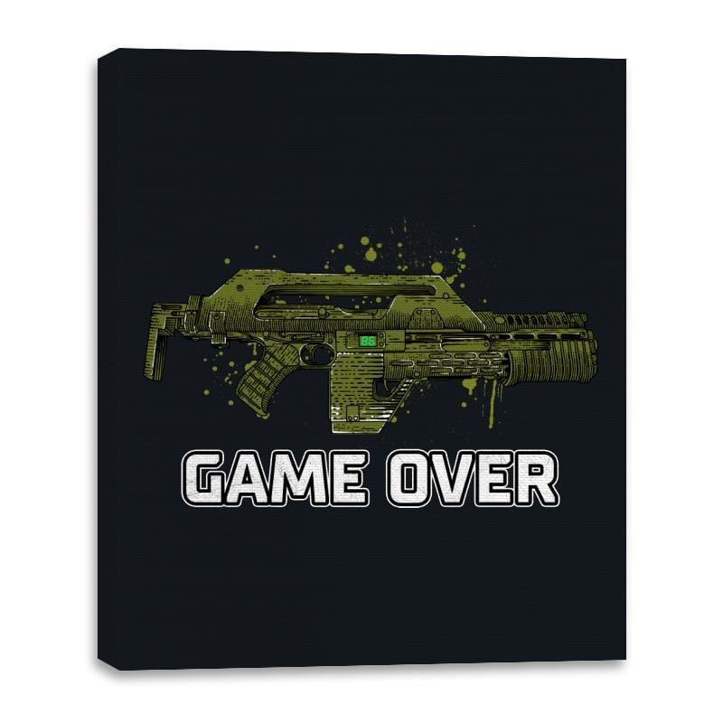 Game Over Player - Canvas Wraps Canvas Wraps RIPT Apparel 16x20 / Black