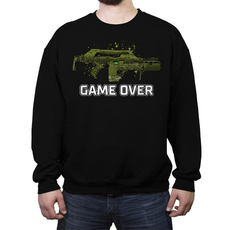 Game Over Player - Crew Neck Sweatshirt Crew Neck Sweatshirt RIPT Apparel Small / Black