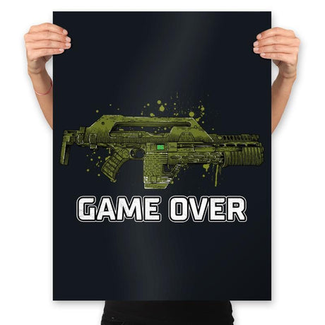 Game Over Player - Prints Posters RIPT Apparel 18x24 / Black