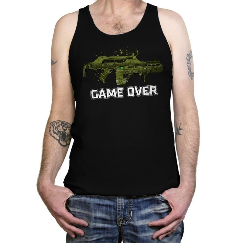 Game Over Player - Tanktop Tanktop RIPT Apparel X-Small / Black