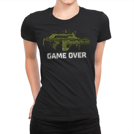 Game Over Player - Womens Premium T-Shirts RIPT Apparel Small / Black