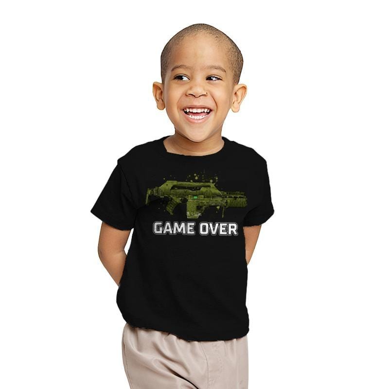 Game Over Player - Youth T-Shirts RIPT Apparel X-small / Black