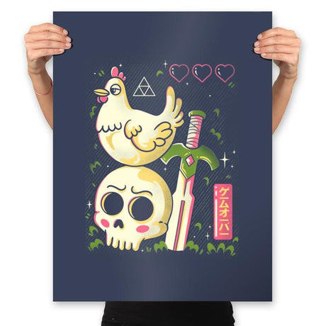 Game Over - Prints Posters RIPT Apparel 18x24 / Navy