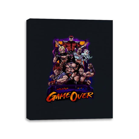 Game Over Retro Gamer - Canvas Wraps Canvas Wraps RIPT Apparel 11x14 / Black