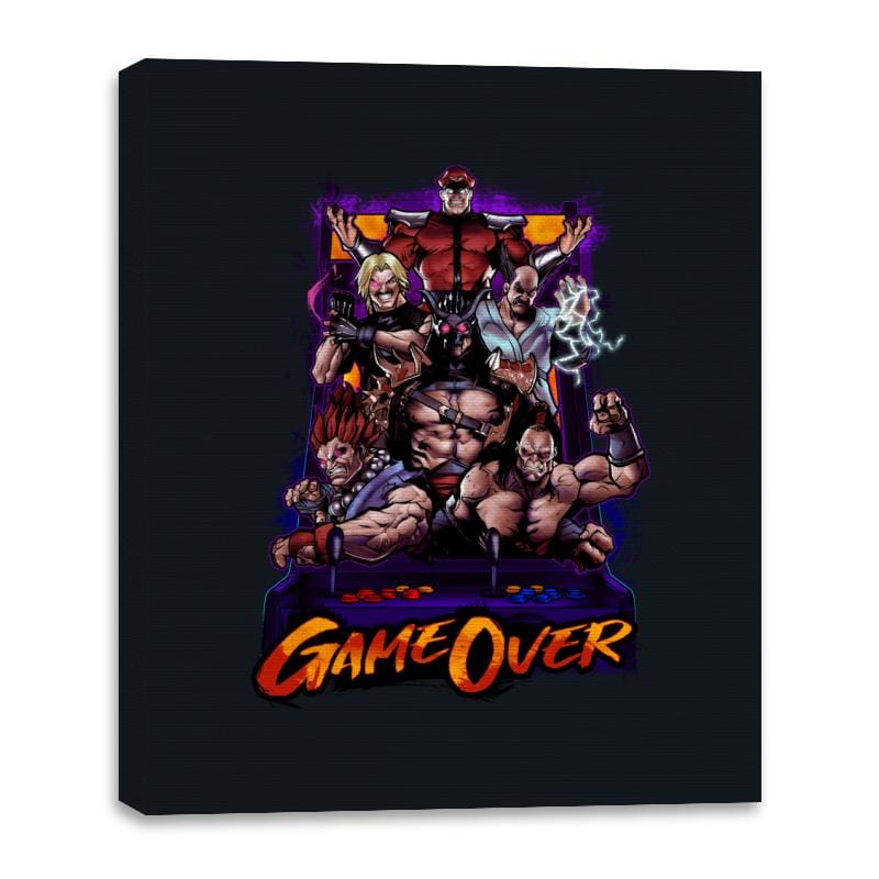 Game Over Retro Gamer - Canvas Wraps Canvas Wraps RIPT Apparel 16x20 / Black