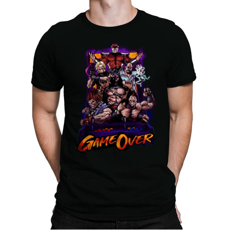 Game Over Retro Gamer - Mens Premium T-Shirts RIPT Apparel Small / Black