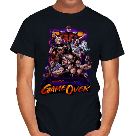 Game Over Retro Gamer - Mens T-Shirts RIPT Apparel Small / Black