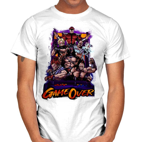 Game Over Retro Gamer - Mens T-Shirts RIPT Apparel Small / White