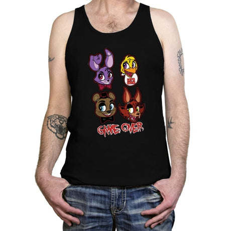 Game Over - Tanktop Tanktop RIPT Apparel X-Small / Black