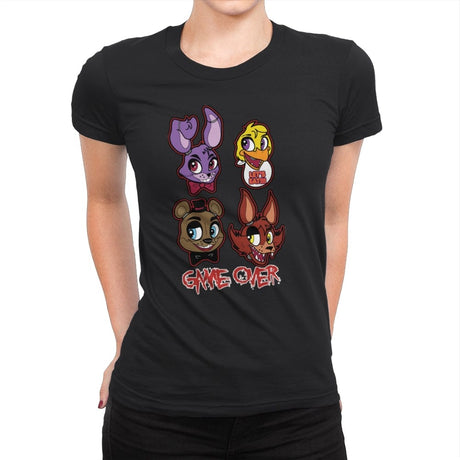 Game Over - Womens Premium T-Shirts RIPT Apparel Small / Black
